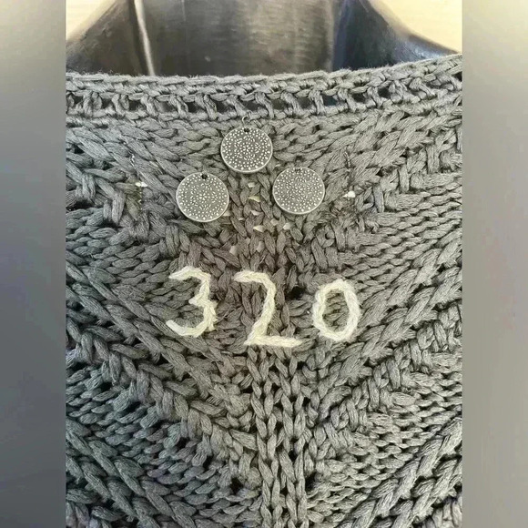 ODD MOLLY women’s charcoal gray knit fringe sweater pockets and from zip sz 0 - Picture 11 of 15